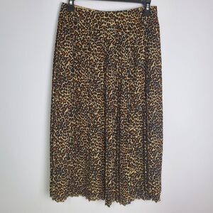 J.Crew Pleated Leopard Print Midi Skirt - Size 2